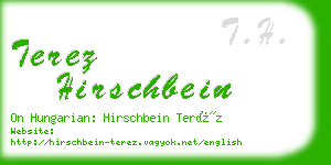terez hirschbein business card